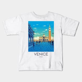 A Pop Art Travel Print of Venice - Italy Kids T-Shirt